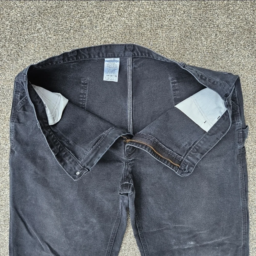 Carhartt Black Duck Canvas Carpenter Pants Original Dungaree Fit B11 BLK 44X34